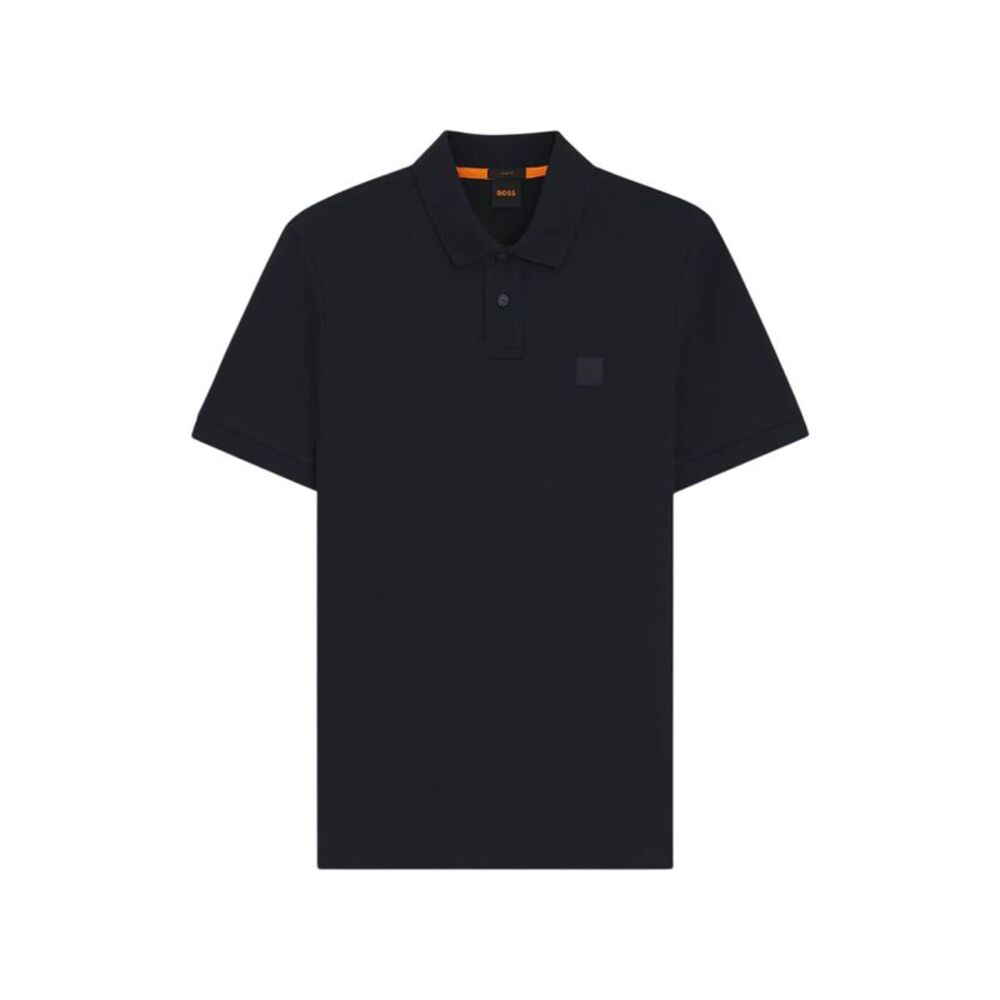 Boss Mens Passenger Box Logo Polo Shirt / Dark Blue